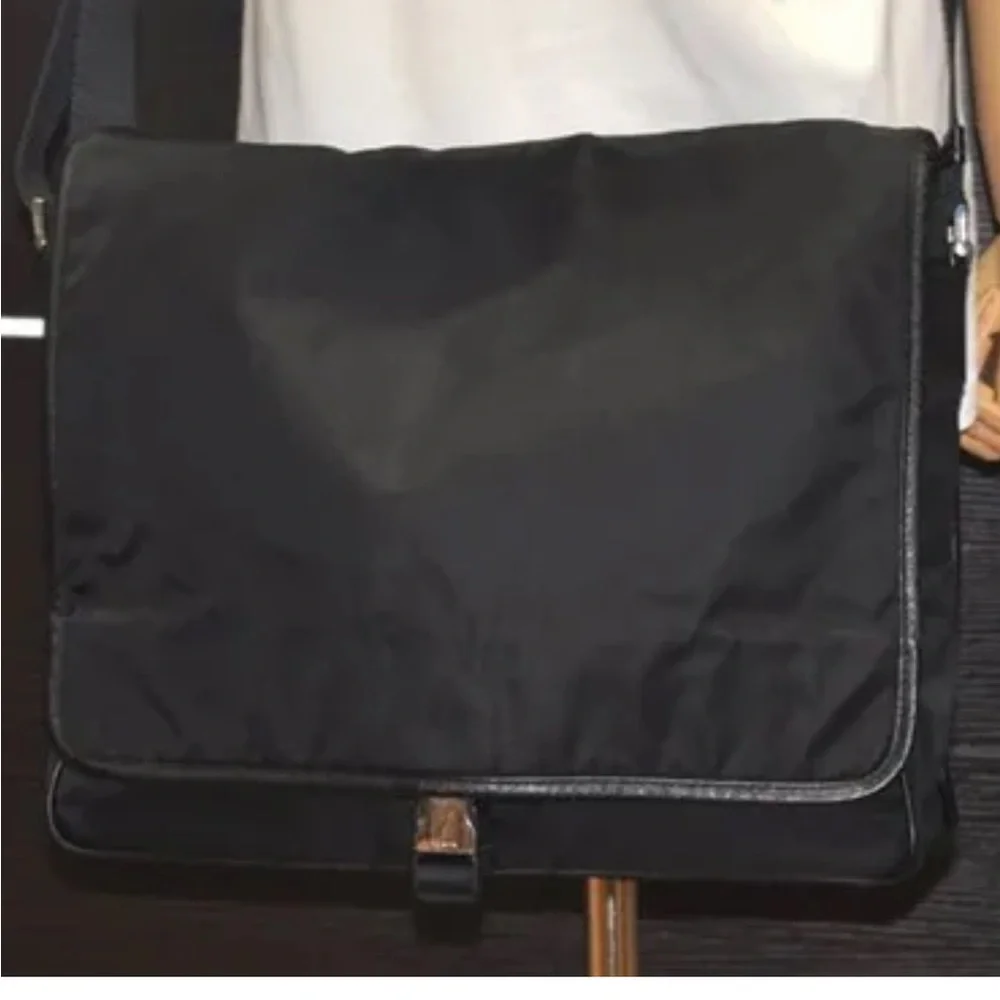 Prada Black Nylon Crossbody Messenger Bag